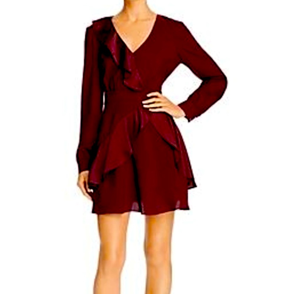 Parker
Nancy Long-Sleeve Ruffle
Combo Mini Dress Size 6